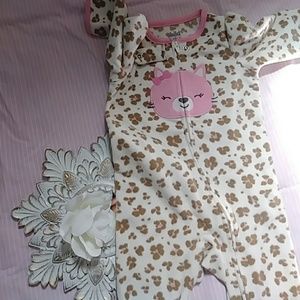 Leopard print soft onesie